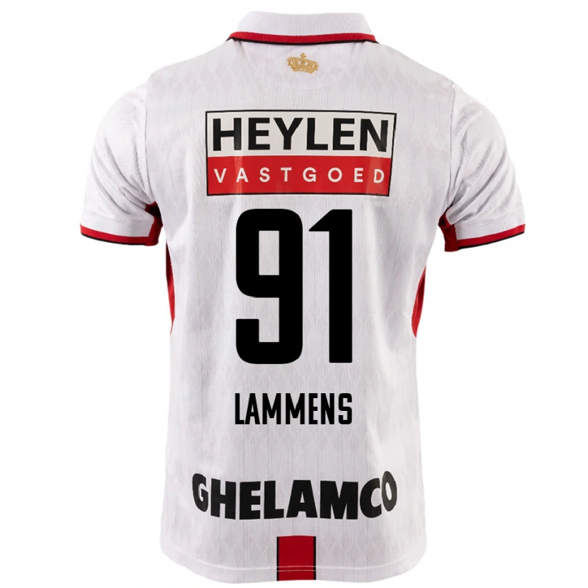 Danxen Criança Camisola Senne Lammens #91 Branco Vermelho Alternativa 2025/26 Camisa Brasil