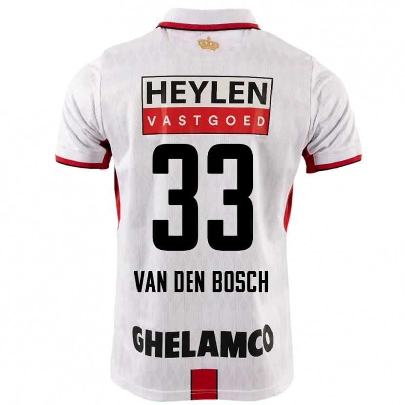 Danxen Criança Camisola Zeno Van Den Bosch #33 Branco Vermelho Alternativa 2025/26 Camisa Brasil
