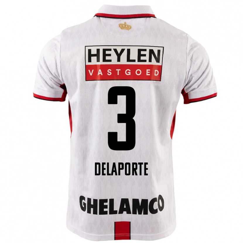 Danxen Criança Camisola Kyano Delaporte #3 Branco Vermelho Alternativa 2025/26 Camisa Brasil