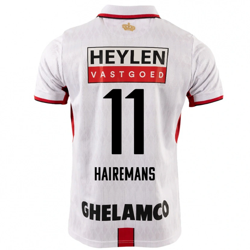 Danxen Criança Camisola Geoffry Hairemans #11 Branco Vermelho Alternativa 2025/26 Camisa Brasil