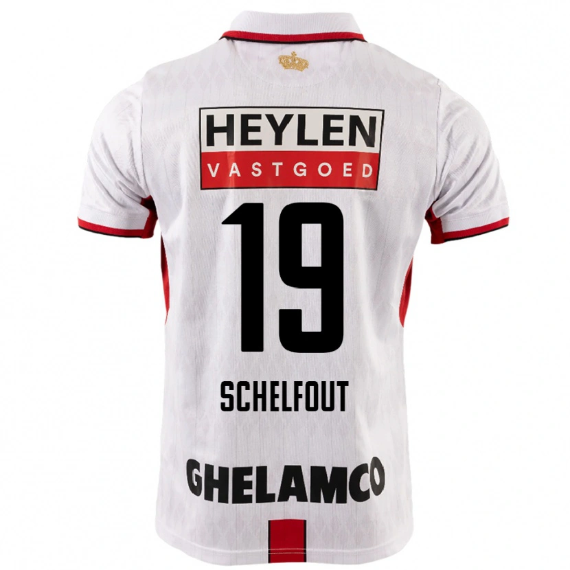 Danxen Criança Camisola Luca Schelfout #19 Branco Vermelho Alternativa 2025/26 Camisa Brasil
