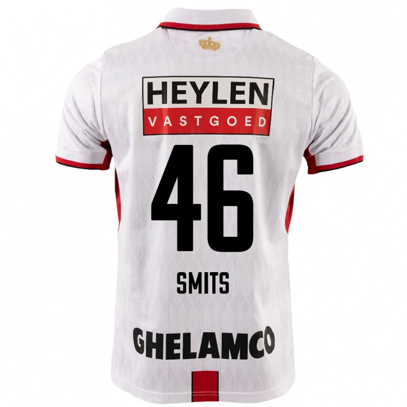 Danxen Criança Camisola Milan Smits #46 Branco Vermelho Alternativa 2025/26 Camisa Brasil