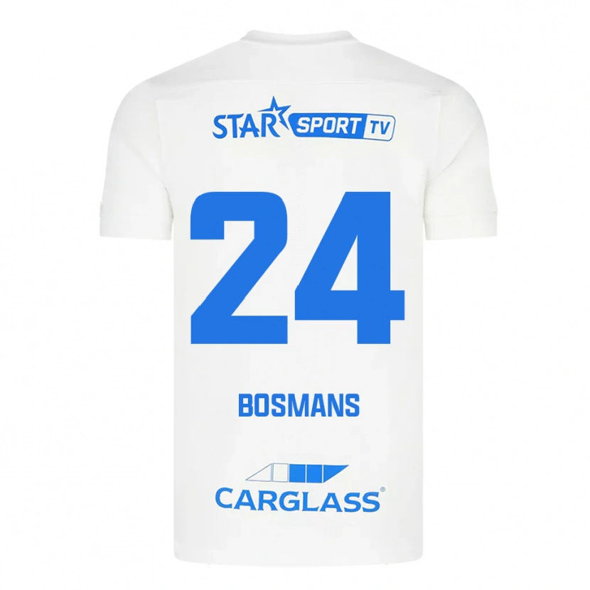 Danxen Criança Camisola Pia Bosmans #24 Branco Azul Alternativa 2025/26 Camisa Brasil