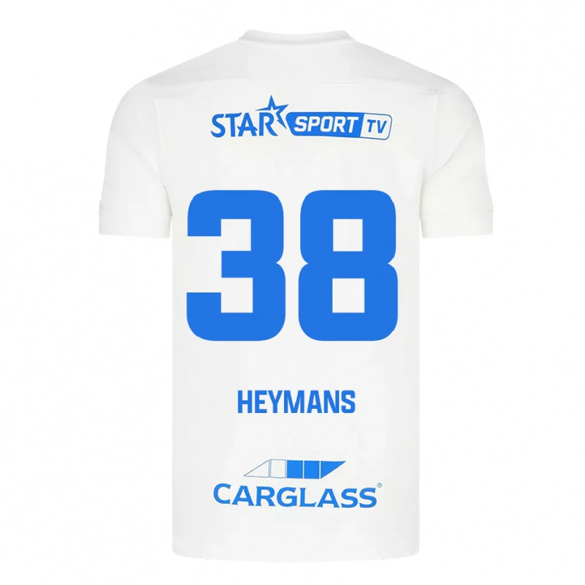 Danxen Criança Camisola Daan Heymans #38 Branco Azul Alternativa 2025/26 Camisa Brasil