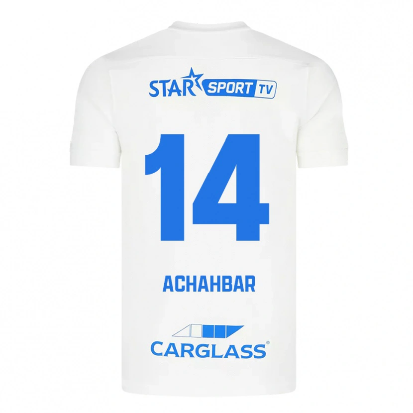 Danxen Criança Camisola Kiyan Achahbar #14 Branco Azul Alternativa 2025/26 Camisa Brasil