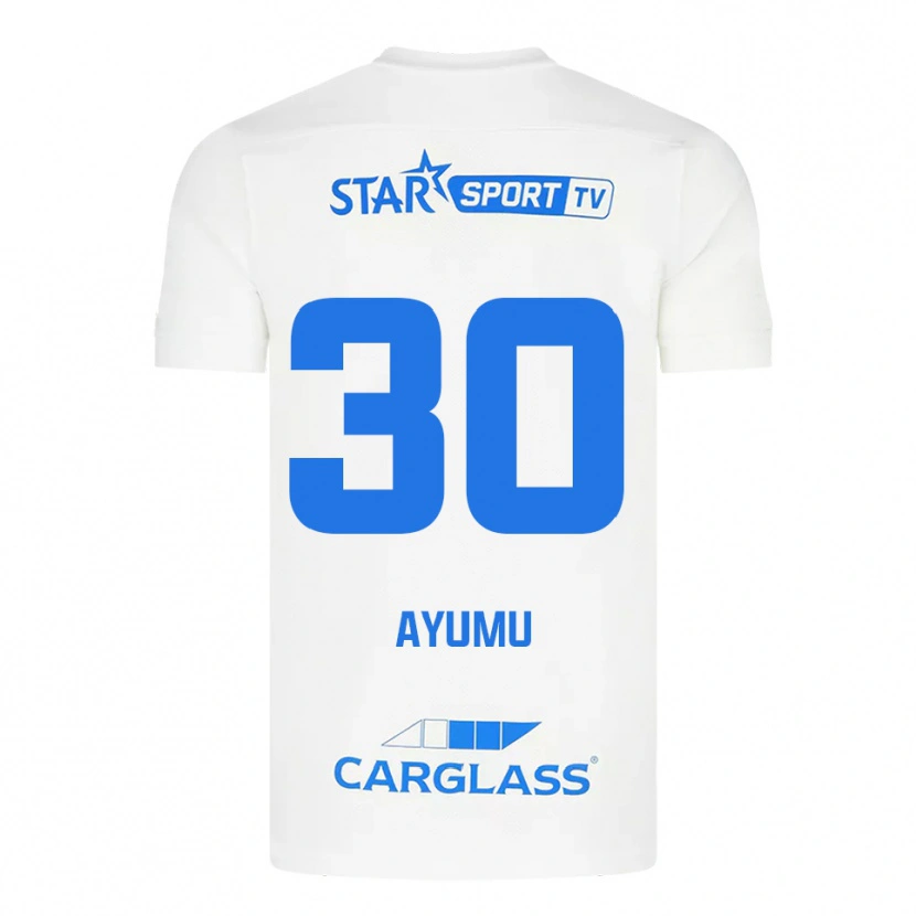 Danxen Criança Camisola Ayumu Yokoyama #30 Branco Azul Alternativa 2025/26 Camisa Brasil