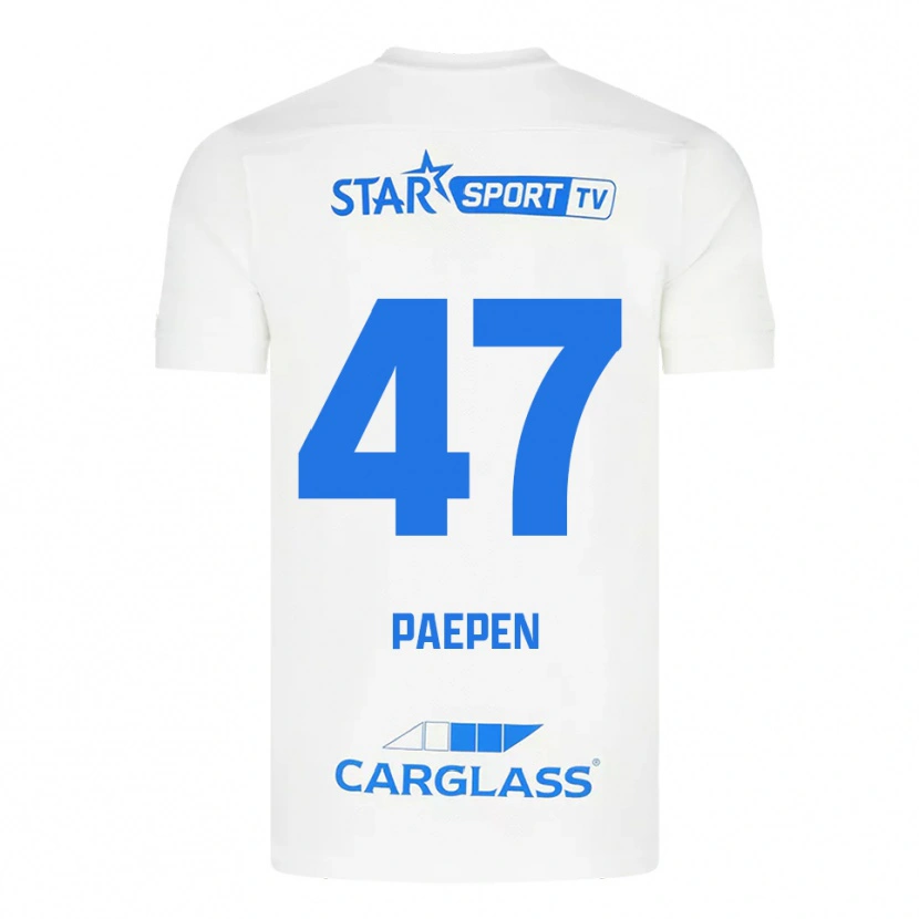 Danxen Criança Camisola Sam Paepen #47 Branco Azul Alternativa 2025/26 Camisa Brasil