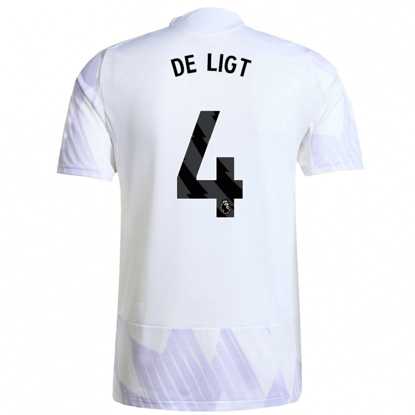 Danxen Criança Camisola Matthijs De Ligt #4 Branco Roxo Roxo Alternativa 2025/26 Camisa Brasil