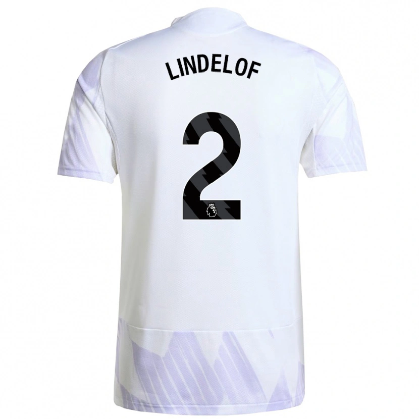 Danxen Criança Camisola Victor Lindelof #2 Branco Roxo Roxo Alternativa 2025/26 Camisa Brasil