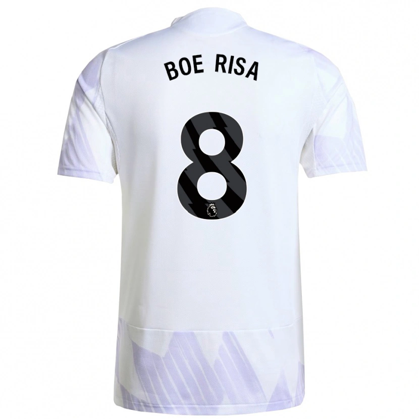 Danxen Criança Camisola Vilde Boe Risa #8 Branco Roxo Roxo Alternativa 2025/26 Camisa Brasil