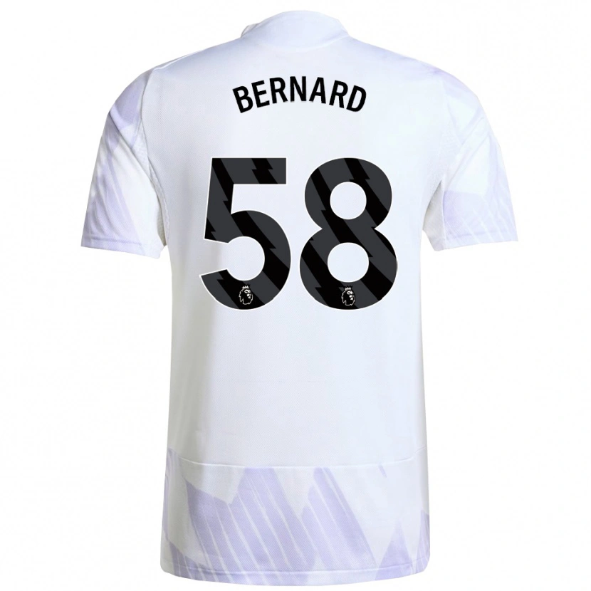 Danxen Criança Camisola Bernard #58 Branco Roxo Roxo Alternativa 2025/26 Camisa Brasil