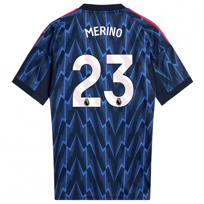Danxen Criança Camisola Mikel Merino #23 Marinho Vermelho Alternativa 2025/26 Camisa Brasil