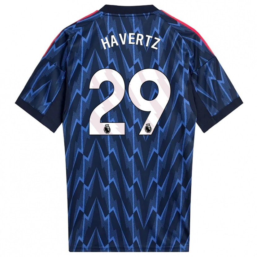 Danxen Criança Camisola Kai Havertz #29 Marinho Vermelho Alternativa 2025/26 Camisa Brasil