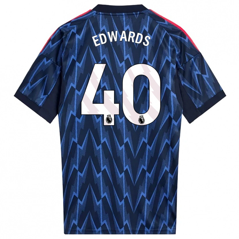 Danxen Criança Camisola Khayon Edwards #40 Marinho Vermelho Alternativa 2025/26 Camisa Brasil
