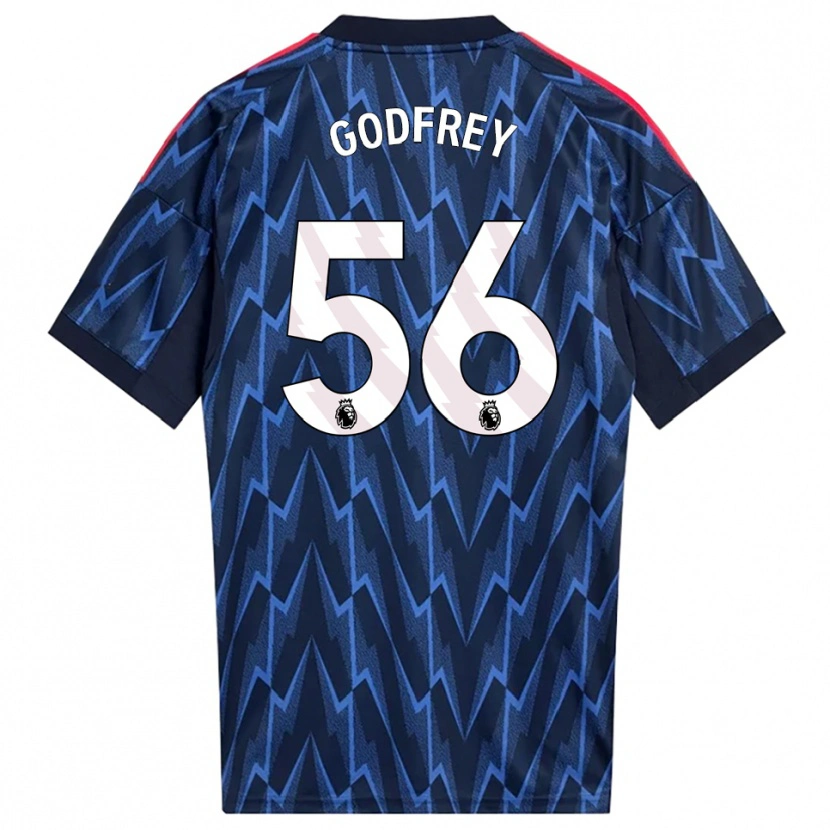 Danxen Criança Camisola Freya Godfrey #56 Marinho Vermelho Alternativa 2025/26 Camisa Brasil