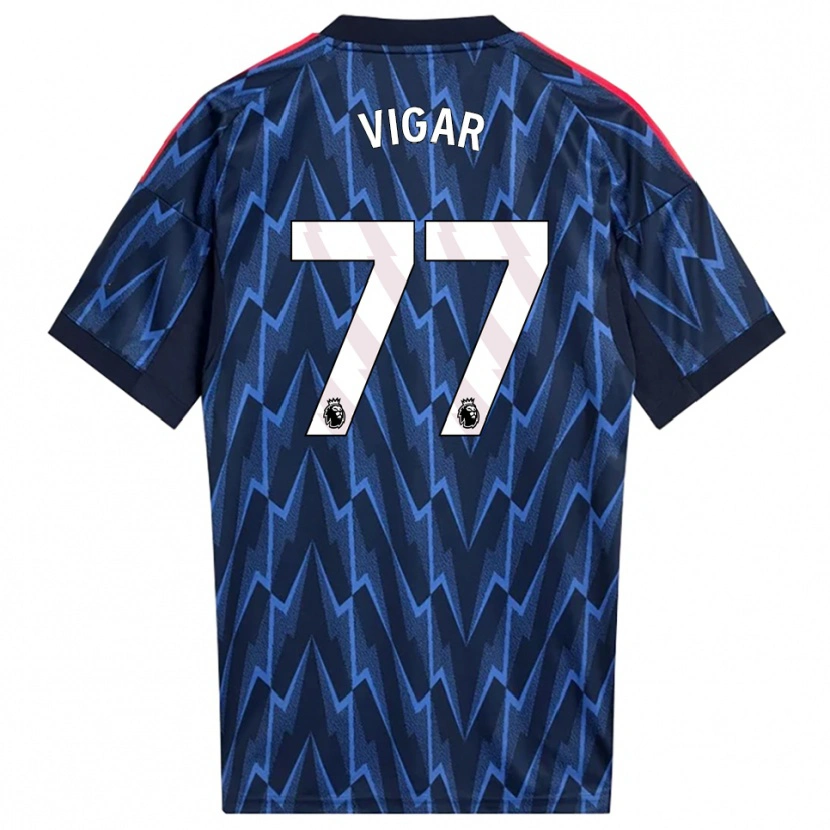 Danxen Criança Camisola Billy Vigar #77 Marinho Vermelho Alternativa 2025/26 Camisa Brasil