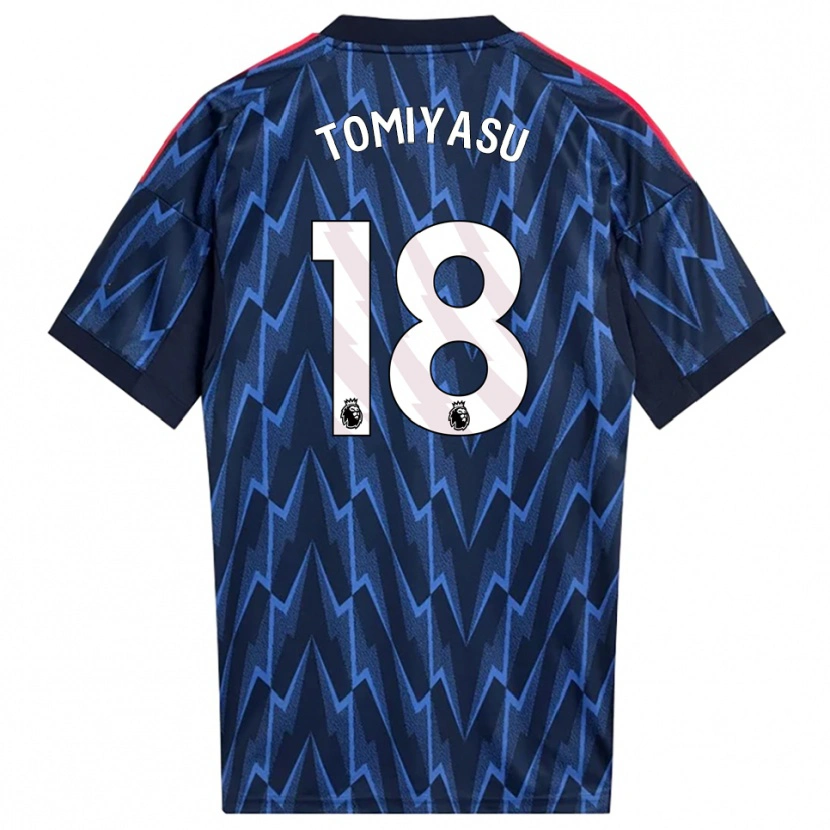 Danxen Criança Camisola Takehiro Tomiyasu #18 Marinho Vermelho Alternativa 2025/26 Camisa Brasil