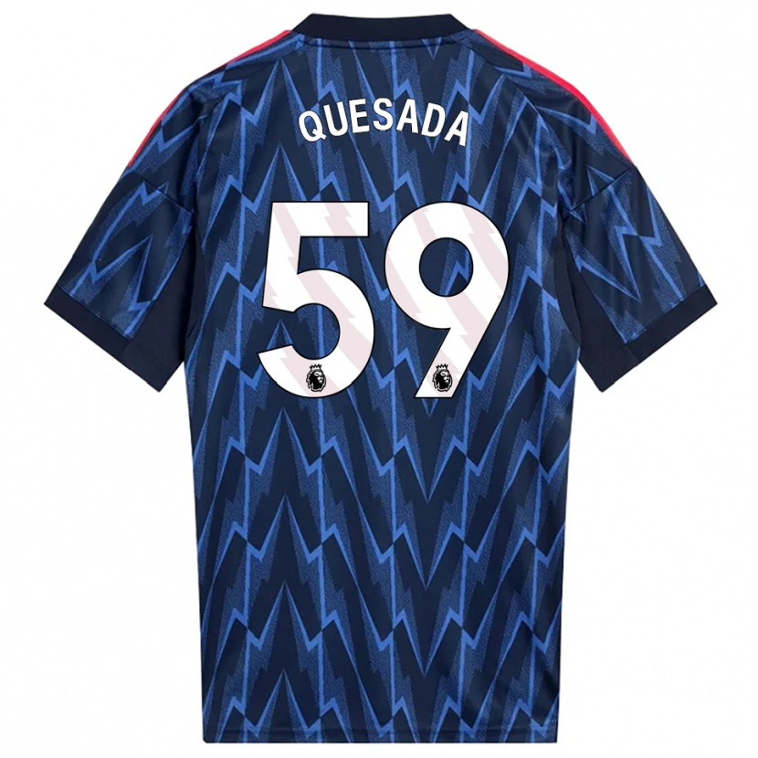 Danxen Criança Camisola Elián Quesada #59 Marinho Vermelho Alternativa 2025/26 Camisa Brasil