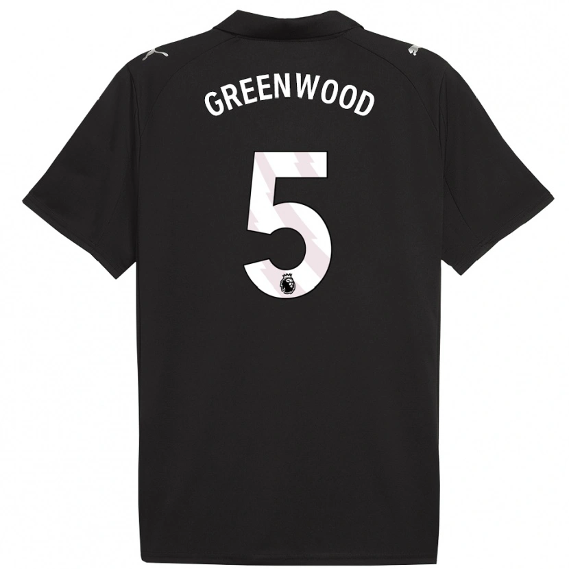 Danxen Criança Camisola Alex Greenwood #5 Preto Branco Alternativa 2025/26 Camisa Brasil