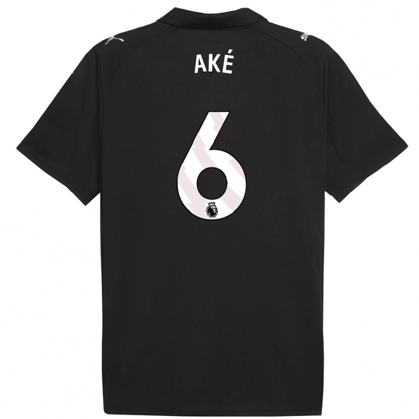 Danxen Criança Camisola Nathan Aké #6 Preto Branco Alternativa 2025/26 Camisa Brasil