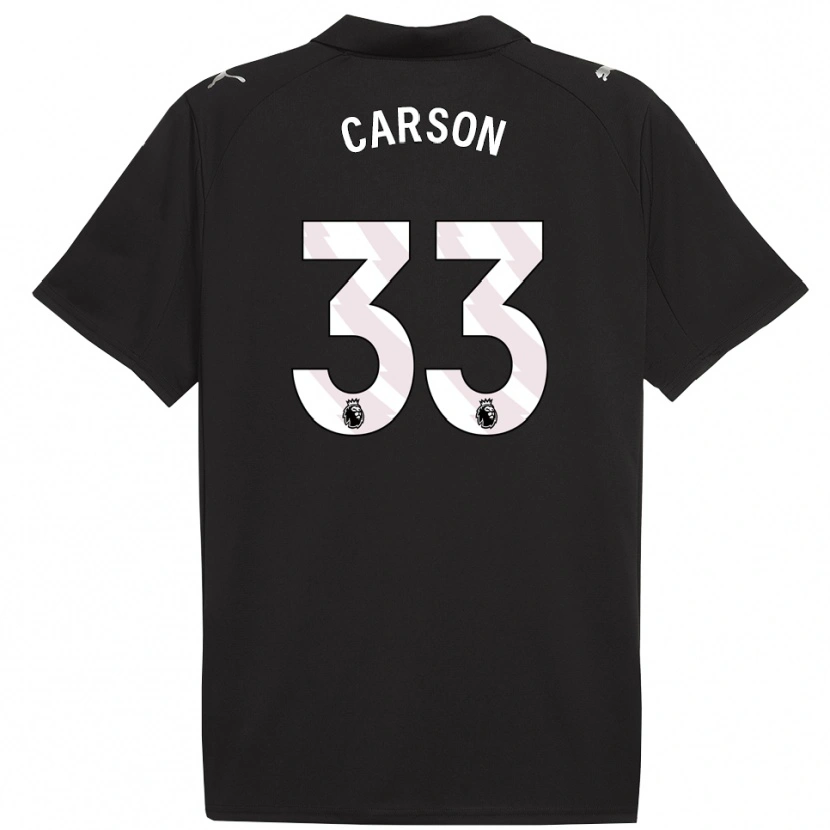 Danxen Criança Camisola Scott Carson #33 Preto Branco Alternativa 2025/26 Camisa Brasil