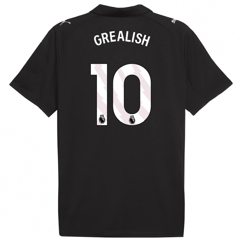 Danxen Criança Camisola Jack Grealish #10 Preto Branco Alternativa 2025/26 Camisa Brasil