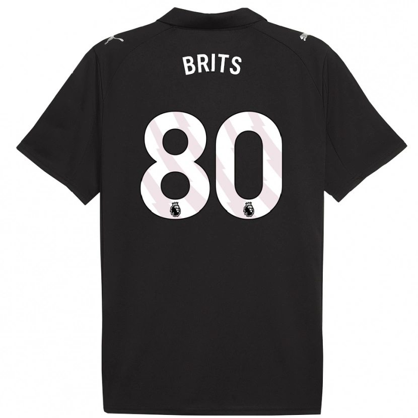 Danxen Criança Camisola Spike Brits #80 Preto Branco Alternativa 2025/26 Camisa Brasil