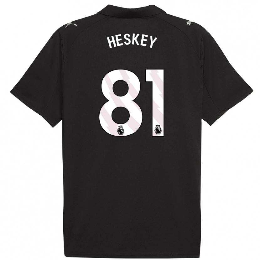 Danxen Criança Camisola Jaden Heskey #81 Preto Branco Alternativa 2025/26 Camisa Brasil