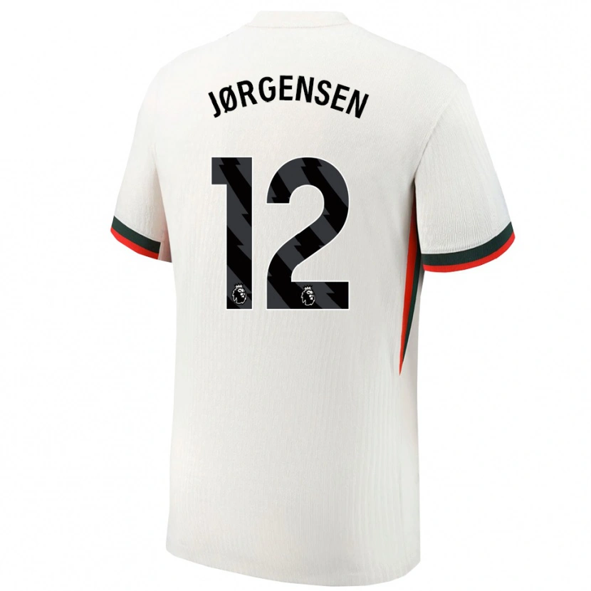 Danxen Criança Camisola Filip Jørgensen #12 Branco Verde Alternativa 2025/26 Camisa Brasil
