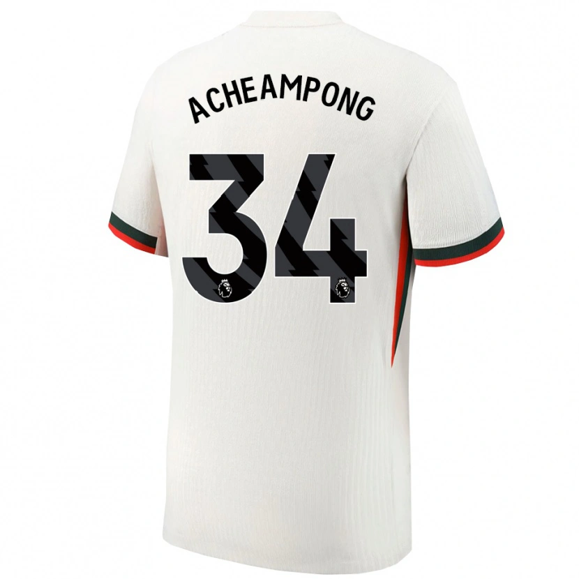 Danxen Criança Camisola Josh Acheampong #34 Branco Verde Alternativa 2025/26 Camisa Brasil