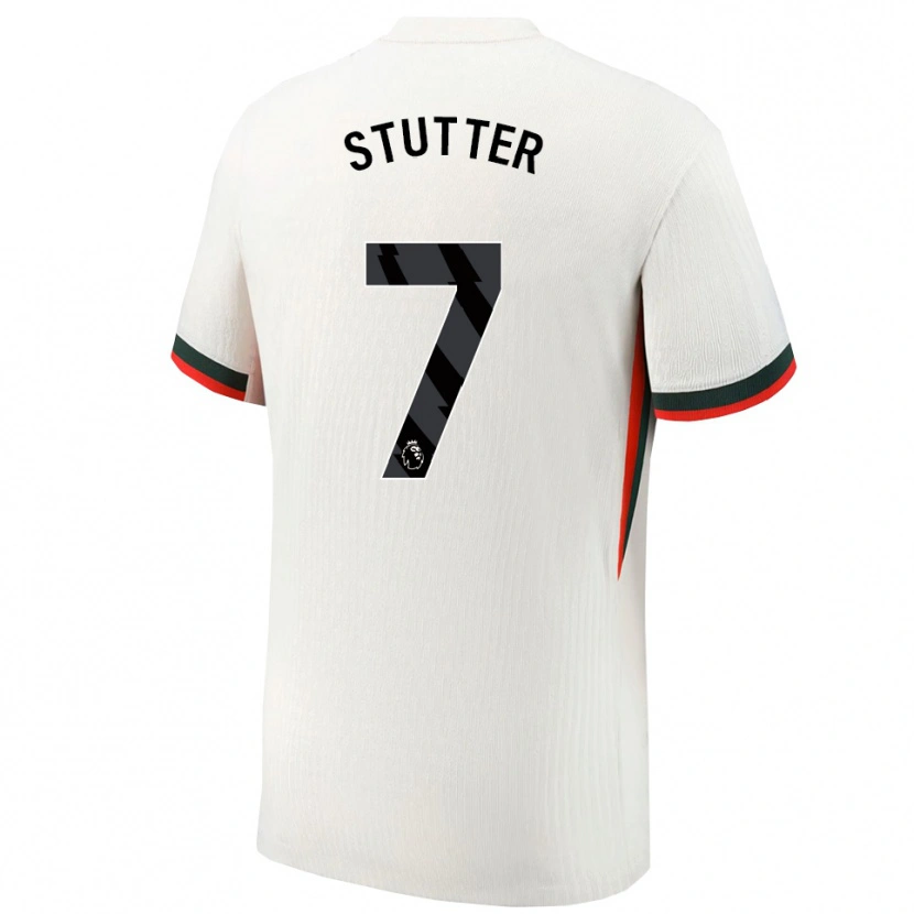Danxen Criança Camisola Ronnie Stutter #7 Branco Verde Alternativa 2025/26 Camisa Brasil