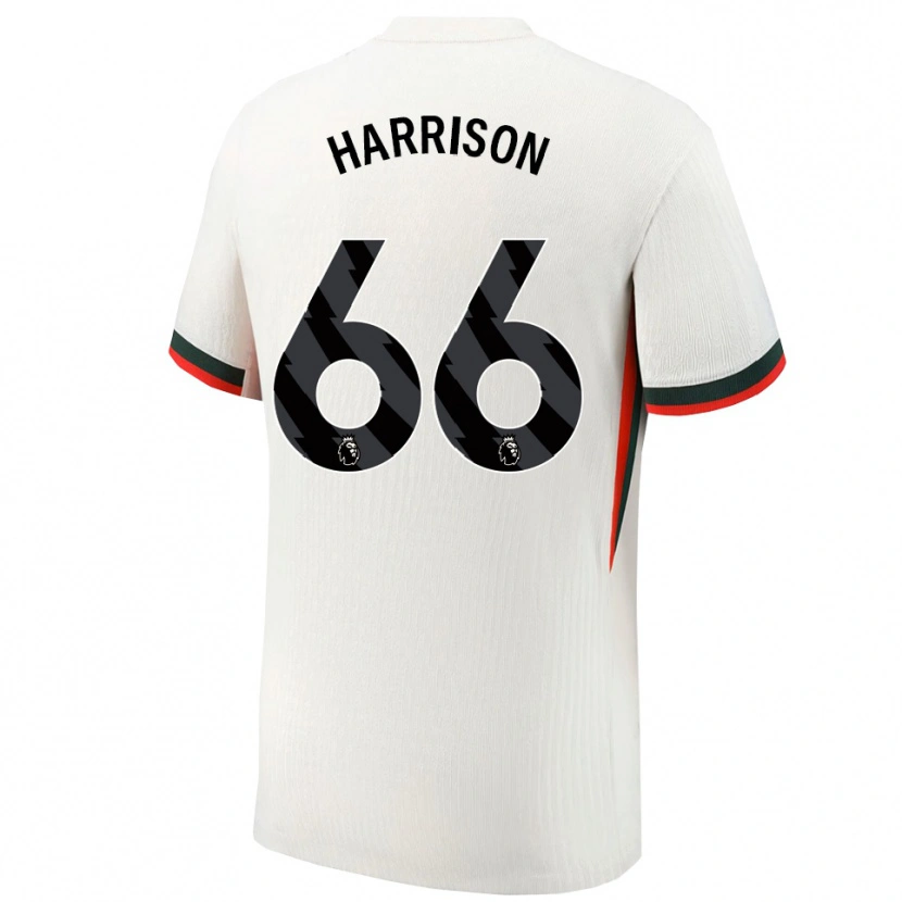 Danxen Criança Camisola Ollie Harrison #66 Branco Verde Alternativa 2025/26 Camisa Brasil