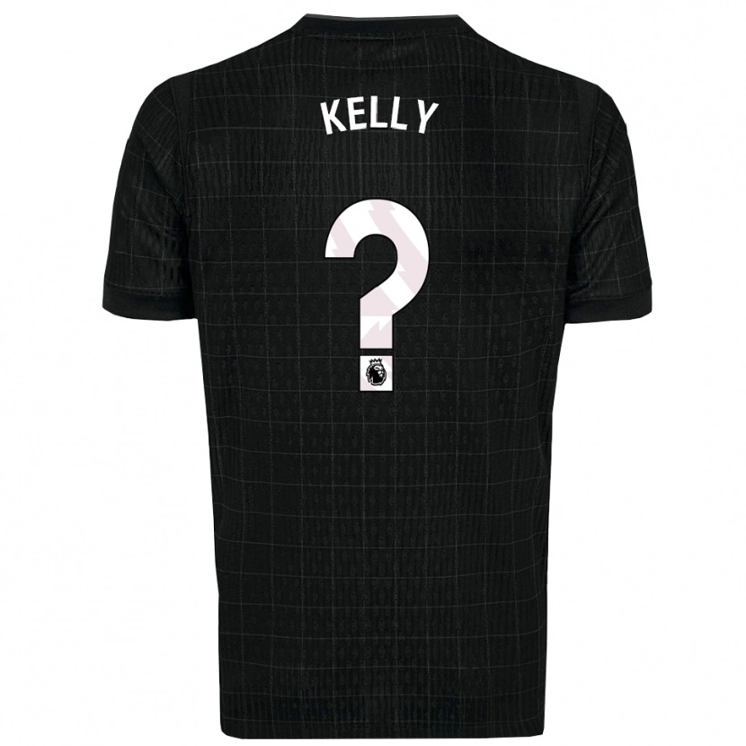 Danxen Criança Camisola Kyle Kelly #0 Preto Cinza Alternativa 2025/26 Camisa Brasil