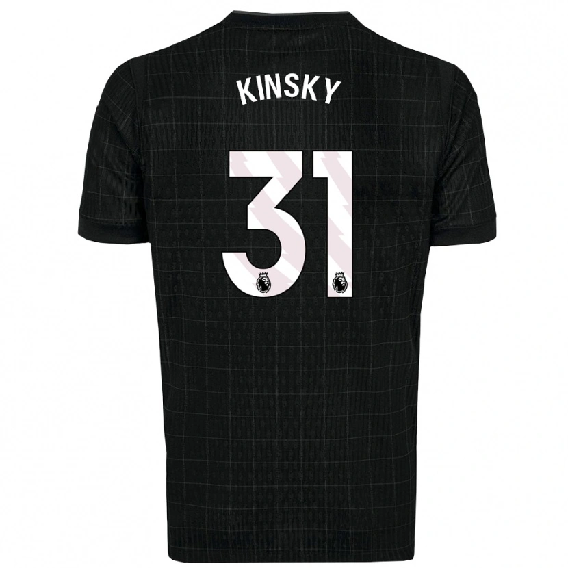Danxen Criança Camisola Antonín Kinský #31 Preto Cinza Alternativa 2025/26 Camisa Brasil