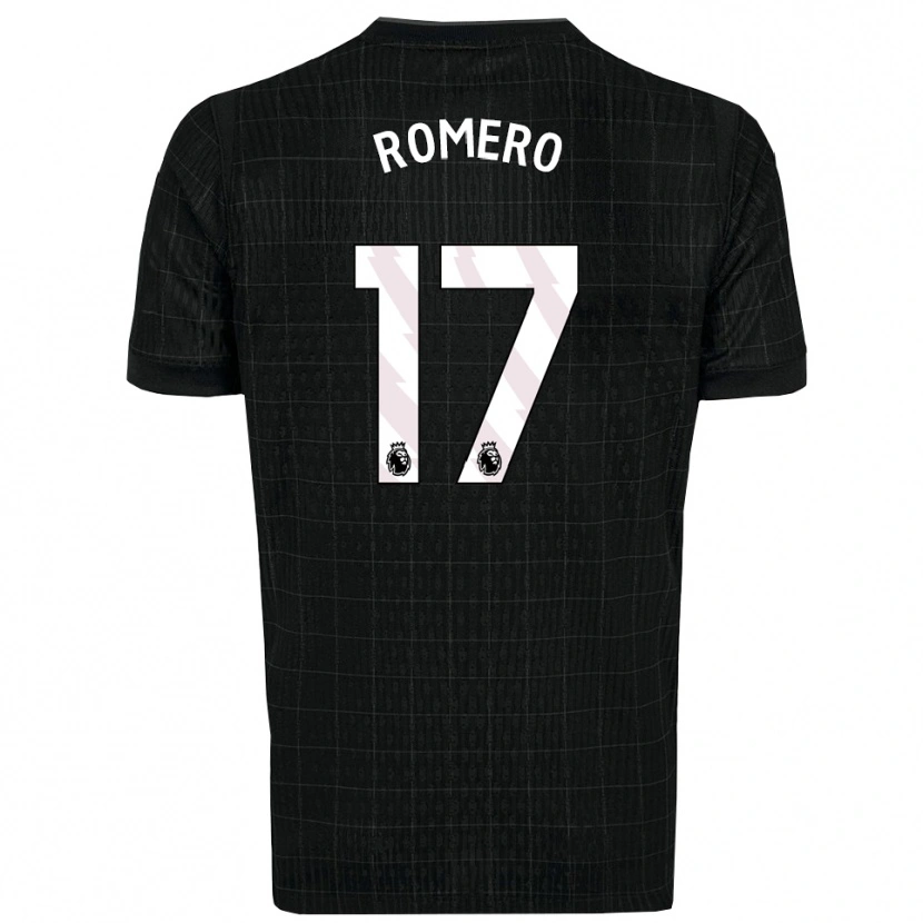 Danxen Criança Camisola Cristian Romero #17 Preto Cinza Alternativa 2025/26 Camisa Brasil