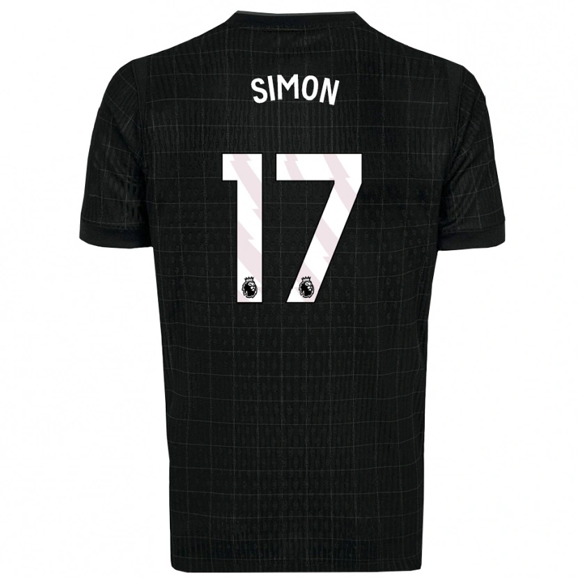 Danxen Criança Camisola Kyah Simon #17 Preto Cinza Alternativa 2025/26 Camisa Brasil