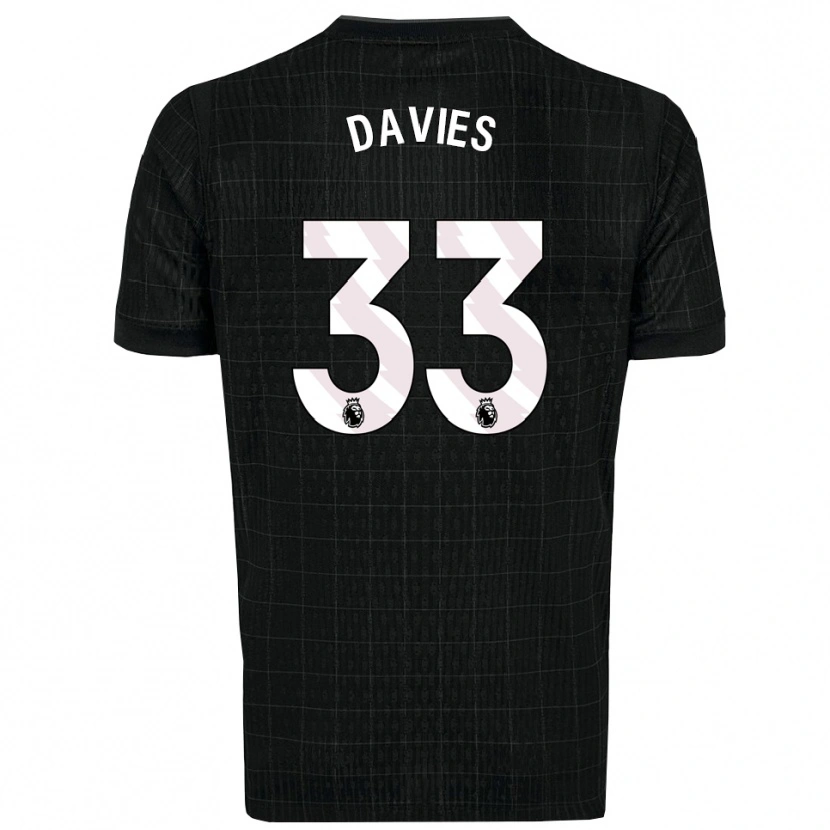 Danxen Criança Camisola Ben Davies #33 Preto Cinza Alternativa 2025/26 Camisa Brasil