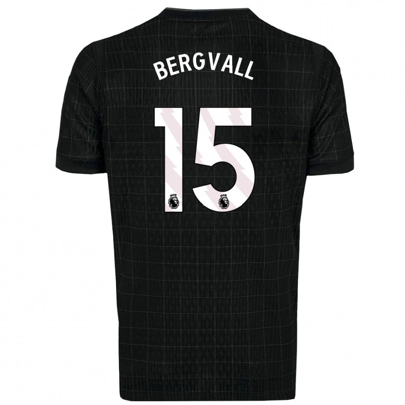 Danxen Criança Camisola Lucas Bergvall #15 Preto Cinza Alternativa 2025/26 Camisa Brasil