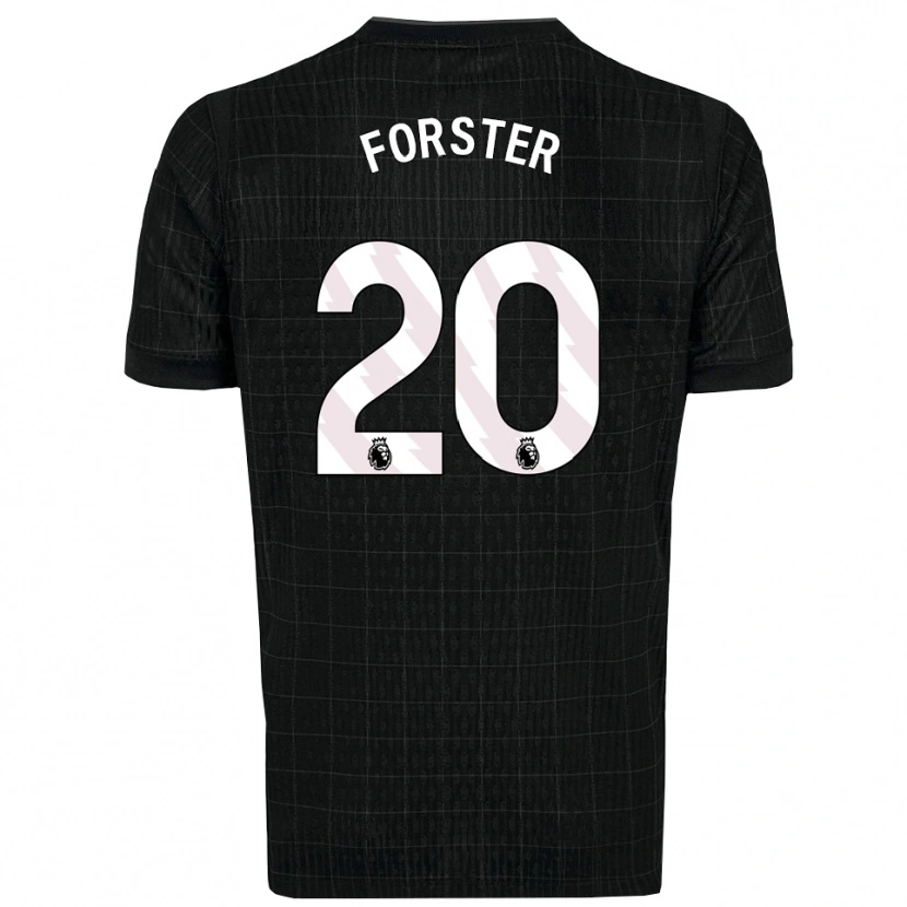 Danxen Criança Camisola Fraser Forster #20 Preto Cinza Alternativa 2025/26 Camisa Brasil
