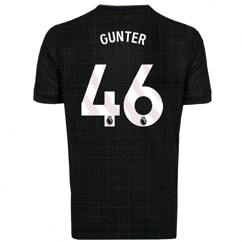 Danxen Criança Camisola Luca Gunter #46 Preto Cinza Alternativa 2025/26 Camisa Brasil