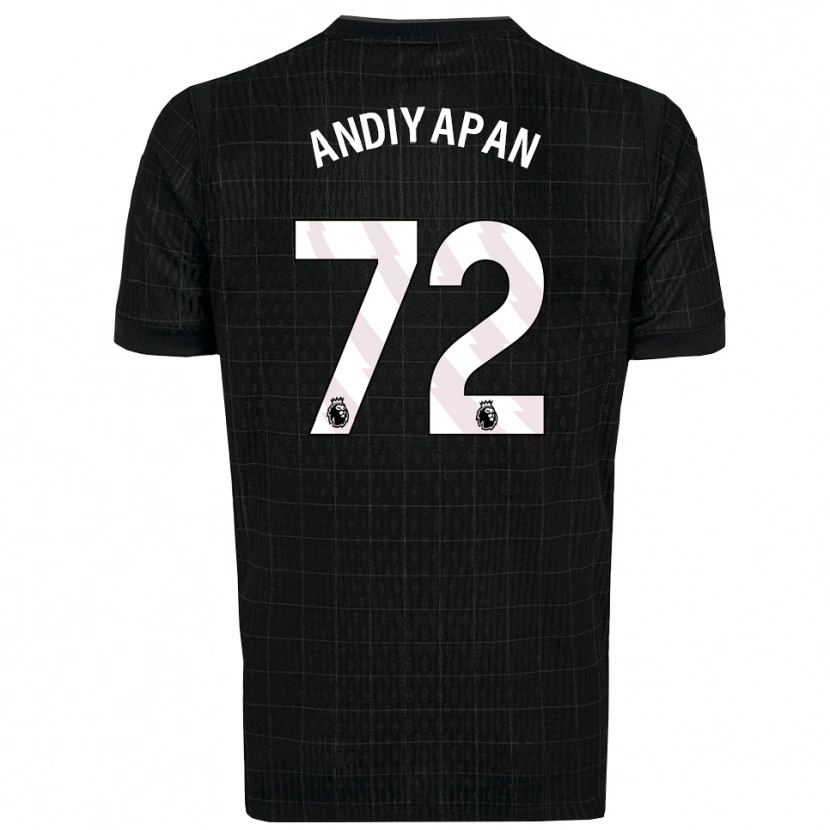 Danxen Criança Camisola William Andiyapan #72 Preto Cinza Alternativa 2025/26 Camisa Brasil
