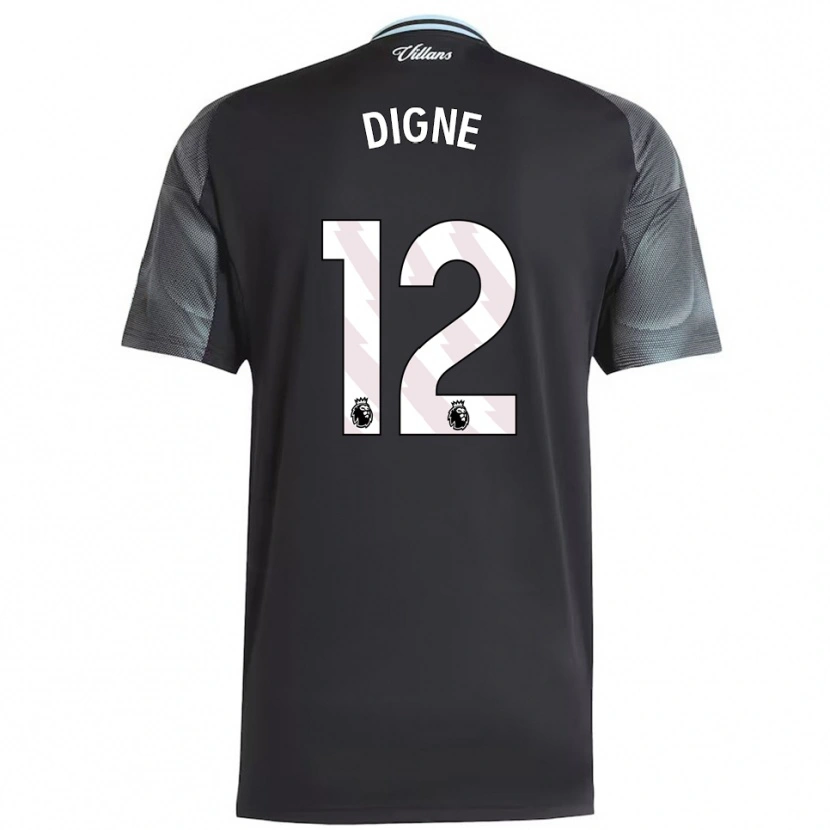 Danxen Criança Camisola Lucas Digne #12 Preto Azul Celeste Alternativa 2025/26 Camisa Brasil