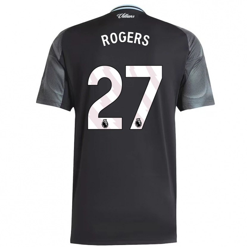 Danxen Criança Camisola Morgan Rogers #27 Preto Azul Celeste Alternativa 2025/26 Camisa Brasil