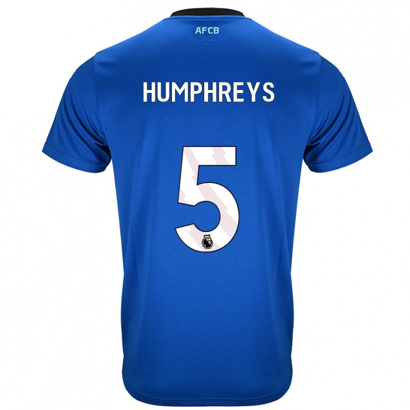 Danxen Criança Camisola Holly Humphreys #5 Azul Preto Alternativa 2025/26 Camisa Brasil