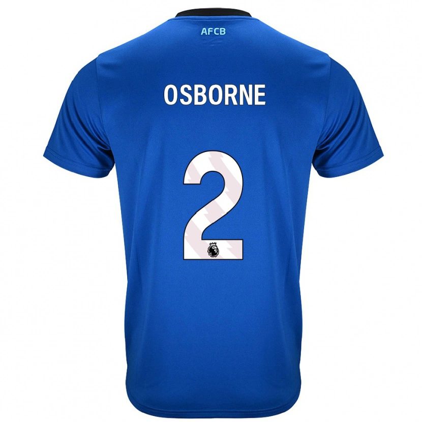 Danxen Criança Camisola Charlie Osborne #2 Azul Preto Alternativa 2025/26 Camisa Brasil