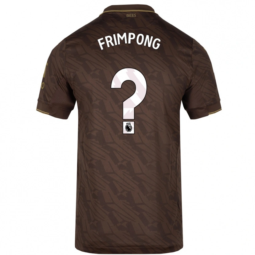 Danxen Criança Camisola Charles Frimpong #0 Marrom Dourado Alternativa 2025/26 Camisa Brasil