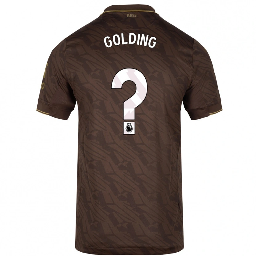 Danxen Criança Camisola Aidan Golding #0 Marrom Dourado Alternativa 2025/26 Camisa Brasil