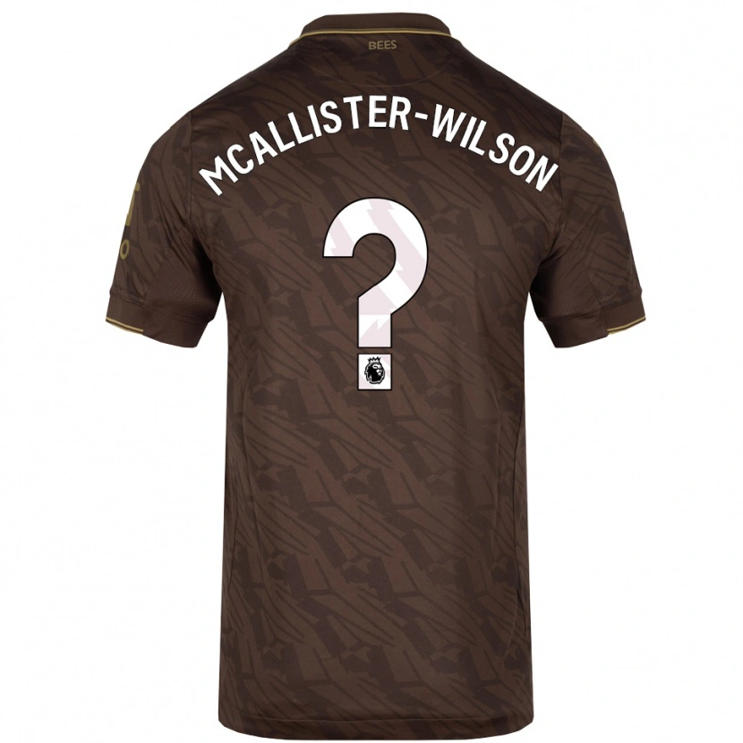 Danxen Criança Camisola Zack Mcallister-Wilson #0 Marrom Dourado Alternativa 2025/26 Camisa Brasil
