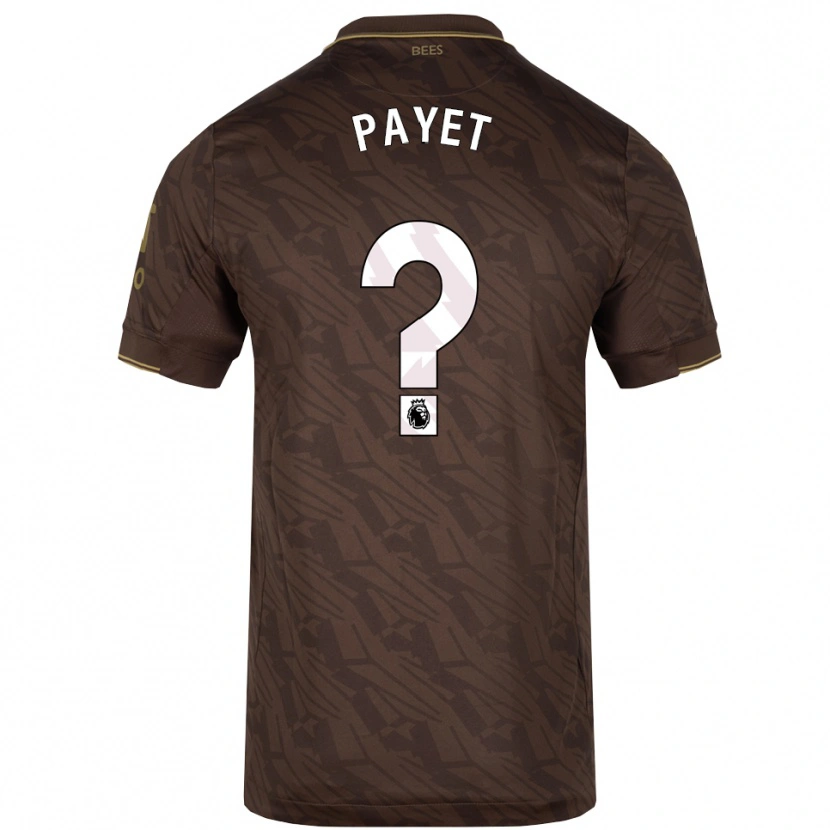 Danxen Criança Camisola Trae Payet #0 Marrom Dourado Alternativa 2025/26 Camisa Brasil