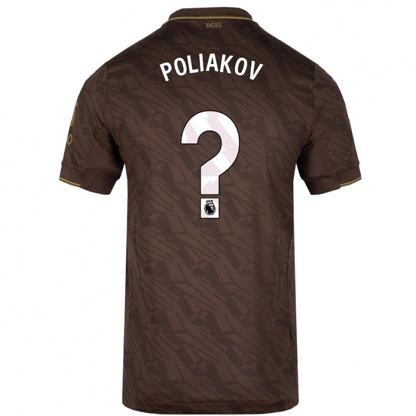 Danxen Criança Camisola Adam Poliakov #0 Marrom Dourado Alternativa 2025/26 Camisa Brasil